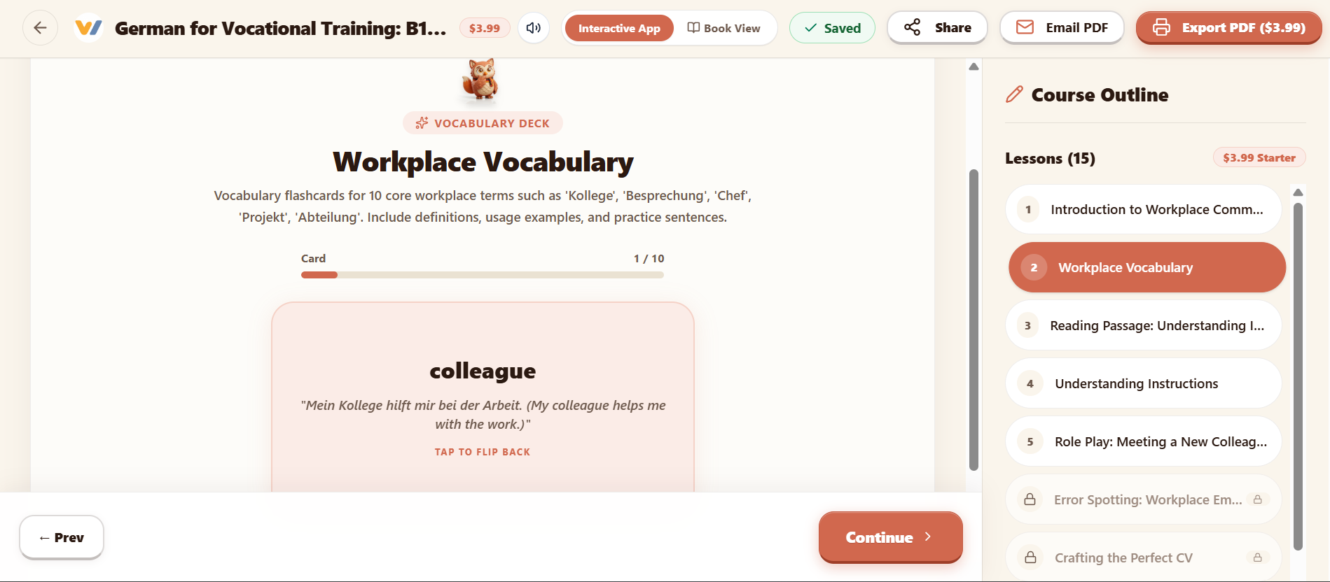 Vocabulary flashcards: Workplace Vocabulary with audio pronunciation